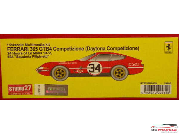 1:24 | STU27-FR2415 | Ferrari 365 GTB4 Daytona Competizione #34 